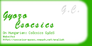 gyozo csocsics business card