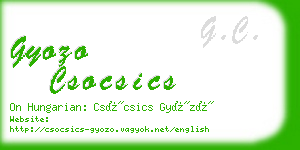 gyozo csocsics business card